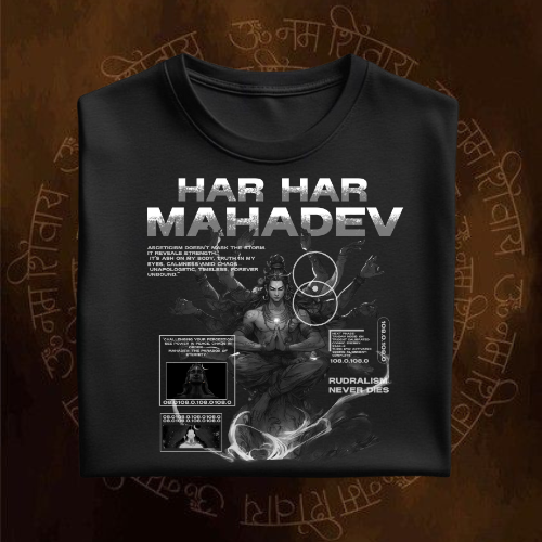 BEST HAR HAR MAHADEV UNISEX OVERSIZED T-SHIRTS | SCULT STORE