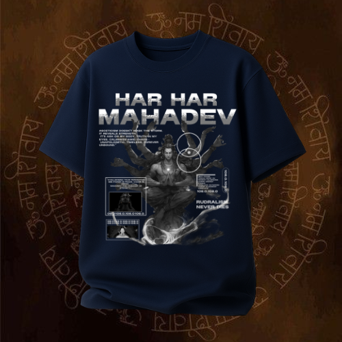 BEST HAR HAR MAHADEV UNISEX OVERSIZED T-SHIRTS | SCULT STORE