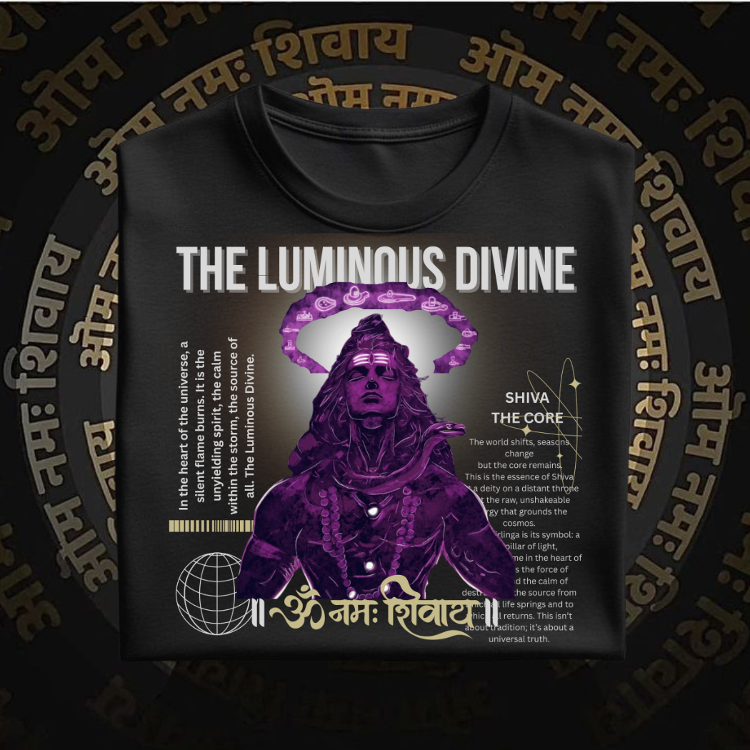 Luminous Divine Shivay Unisex Oversized T-Shirt |Scult Store