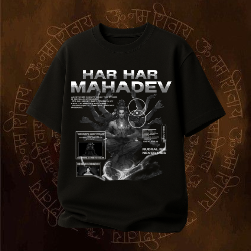 BEST HAR HAR MAHADEV UNISEX OVERSIZED T-SHIRTS | SCULT STORE