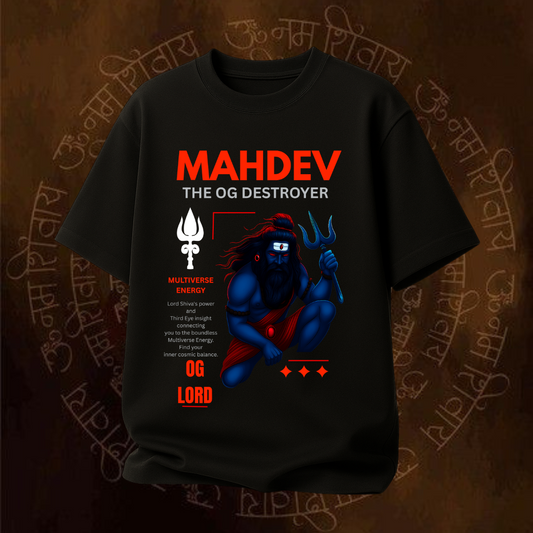 Best Mahadev Oversized  T-Shirt |Scult Store