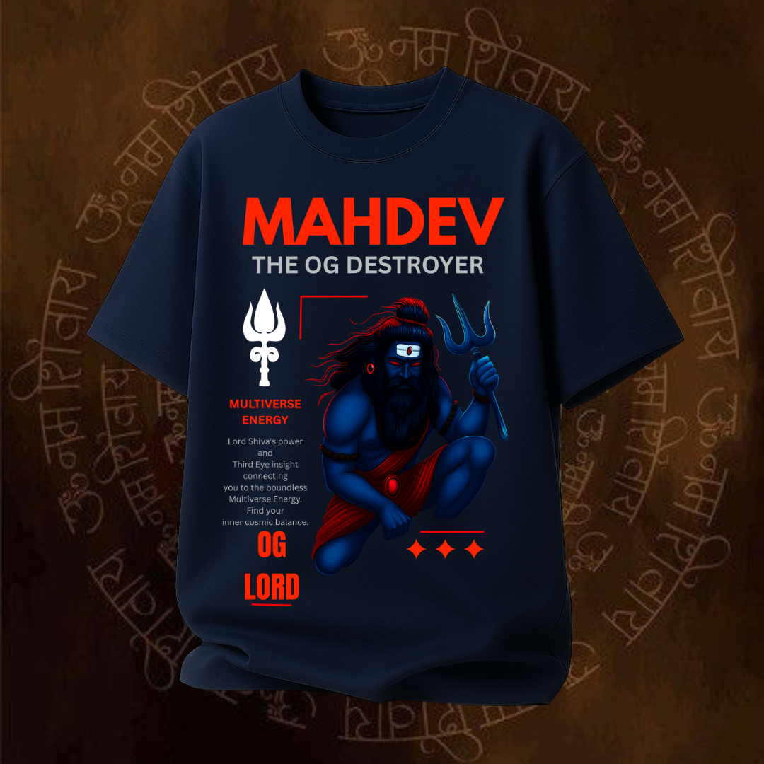 Best Mahadev Oversized  T-Shirt |Scult Store